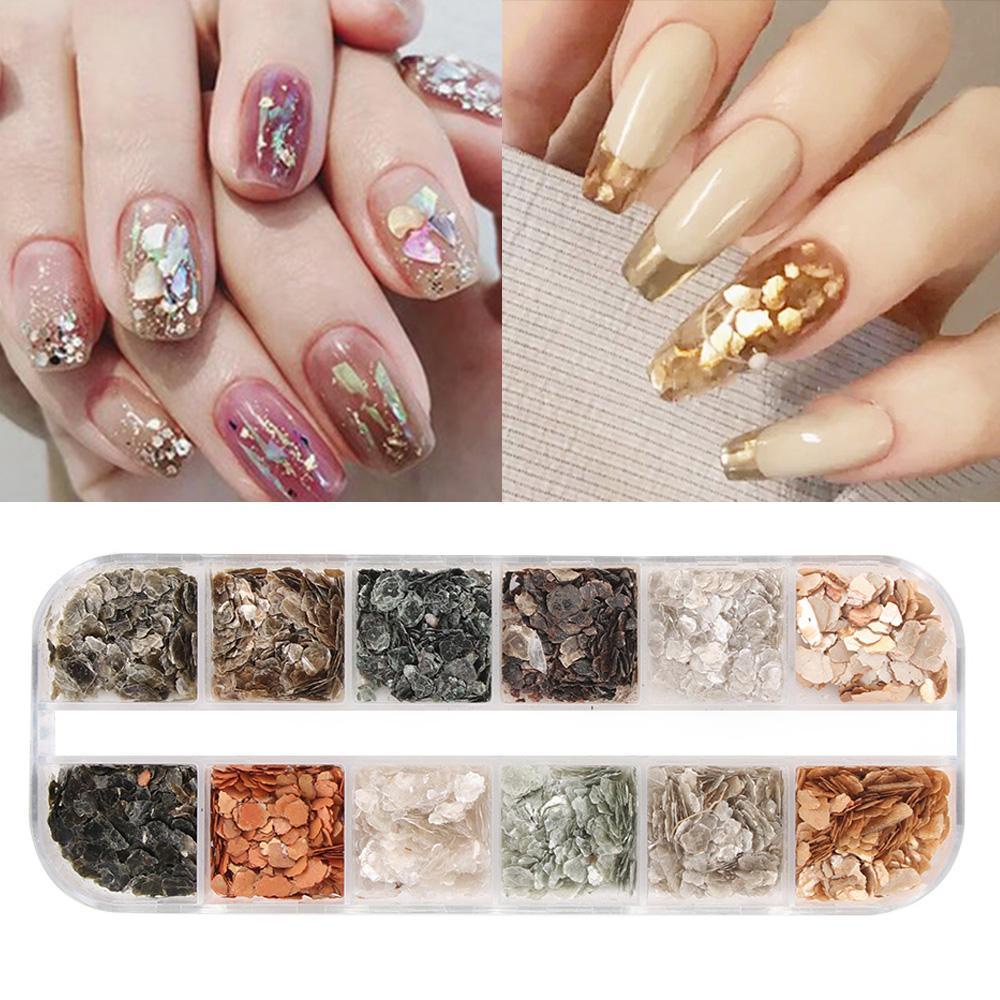 Kim TuyếN LấP LáNh HìNh Vỏ Sò 3D Trang Trí MóNg Nghệ ThuậT