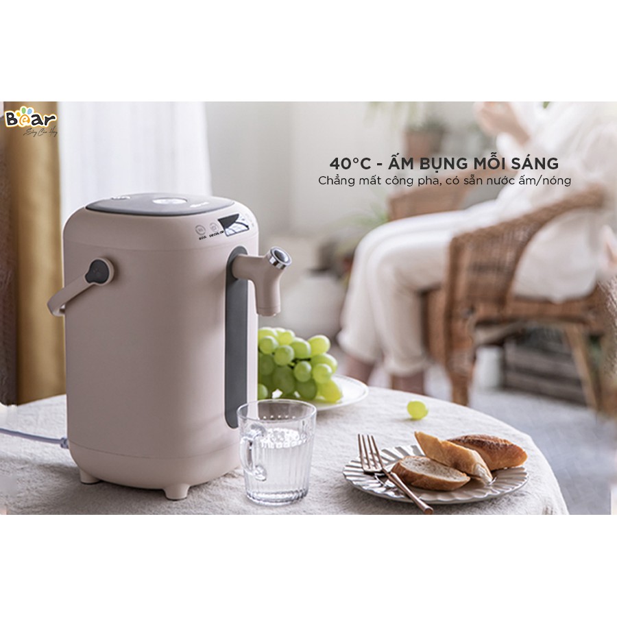 Bình đun nước khử Clo kèm bình thủy giữ nhiệt Bear ZDH-H30B1 - đun siêu tốc - BH 18 THÁNG