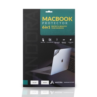 Bộ dán Macbook 6in1 ANDORA cho Macbook Air Pro