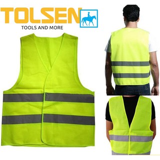 Áo bảo hộ lao động dạ quang không tay vàng xxl tolsen 45094