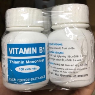 Combo 10 lọ vitamin B1 Đại Uy (lọ 100 viên)