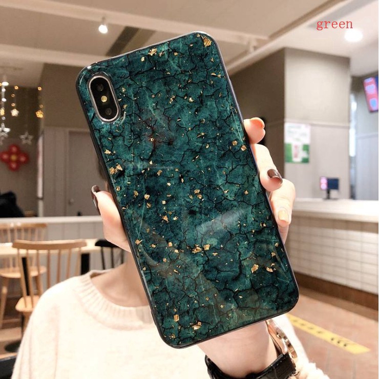 Ốp điện thoại nhựa TPU mềm họa tiết cẩm thạch rải vàng thời trang dành cho IPHONE 6/6S/6P/6SP/7/8/7P/8P/X/XS/XR/XSMAX