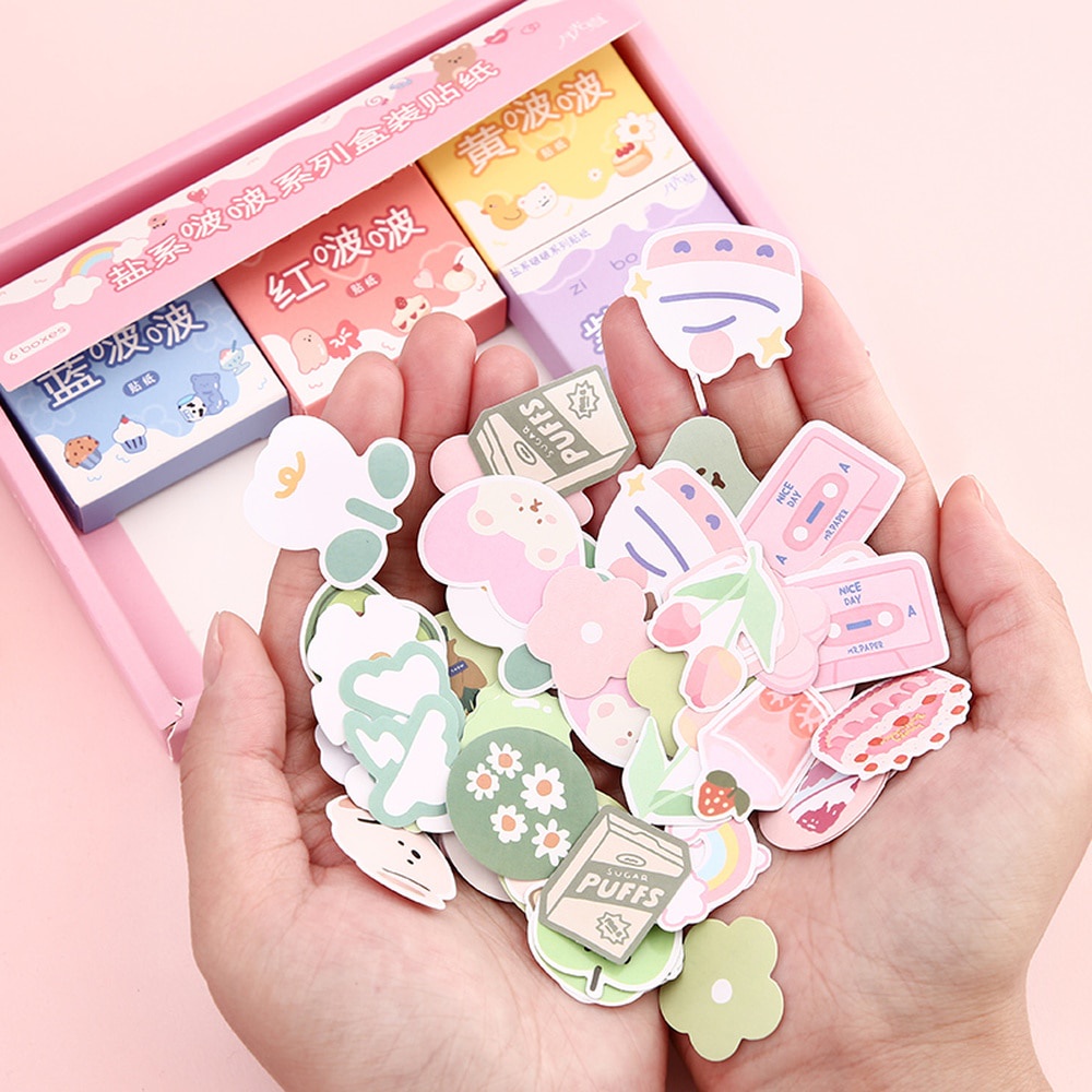 Set 300 Miếng Dán Washi Dễ Thương Dùng Trang Trí Sổ Tay/ Album Ảnh DIY