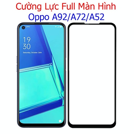 Kính cường lực Oppo A92 A52 A72 Full màn cao cấp OG+ độ cứng 21H chống trầy xước rơi vỡ màn hình