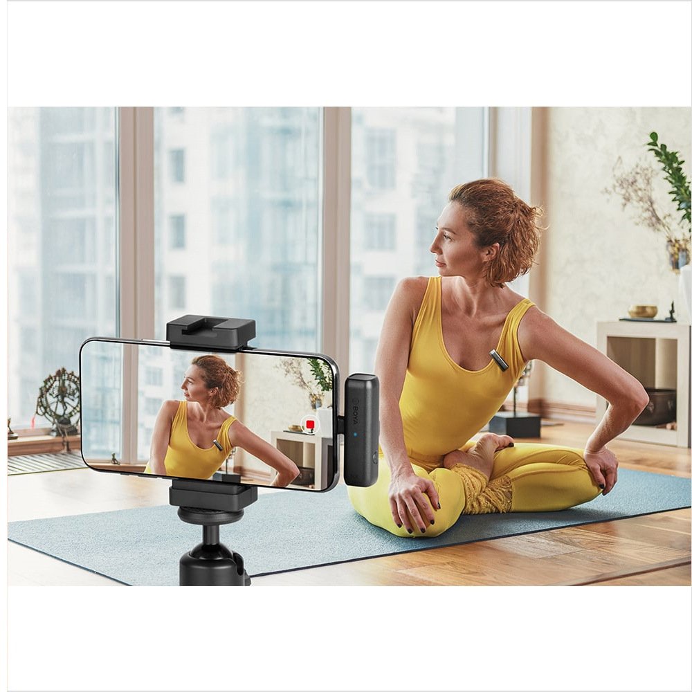 Micro Cài Áo Không Dây Cho Điện Thoại, Máy Ảnh 2.4G Boya BY-WM3D / BY-WM3U