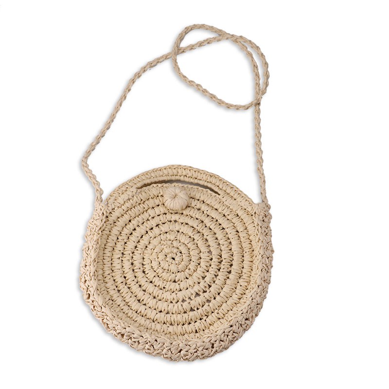 Round Straw Bags Moroccan Palm Basket Bag Women Hand Woven Beach Bag Natural Oval Large Big Tote Circle Handbag