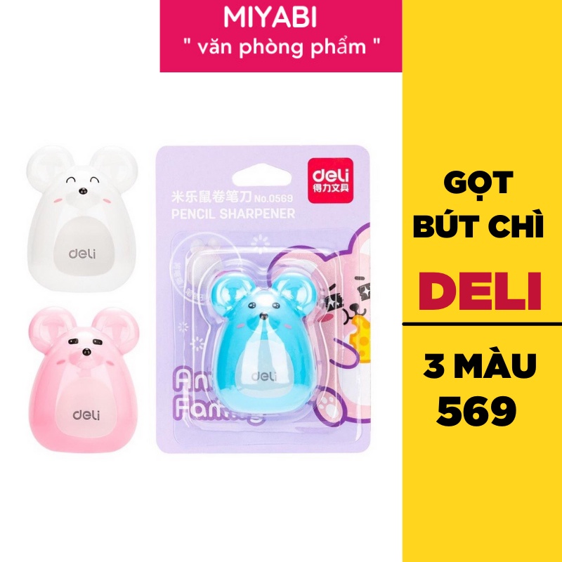 Gọt chì Deli Hình chú chuột - E0569 - Gọt bút chì Deli cao cấp - MIYABI STORE