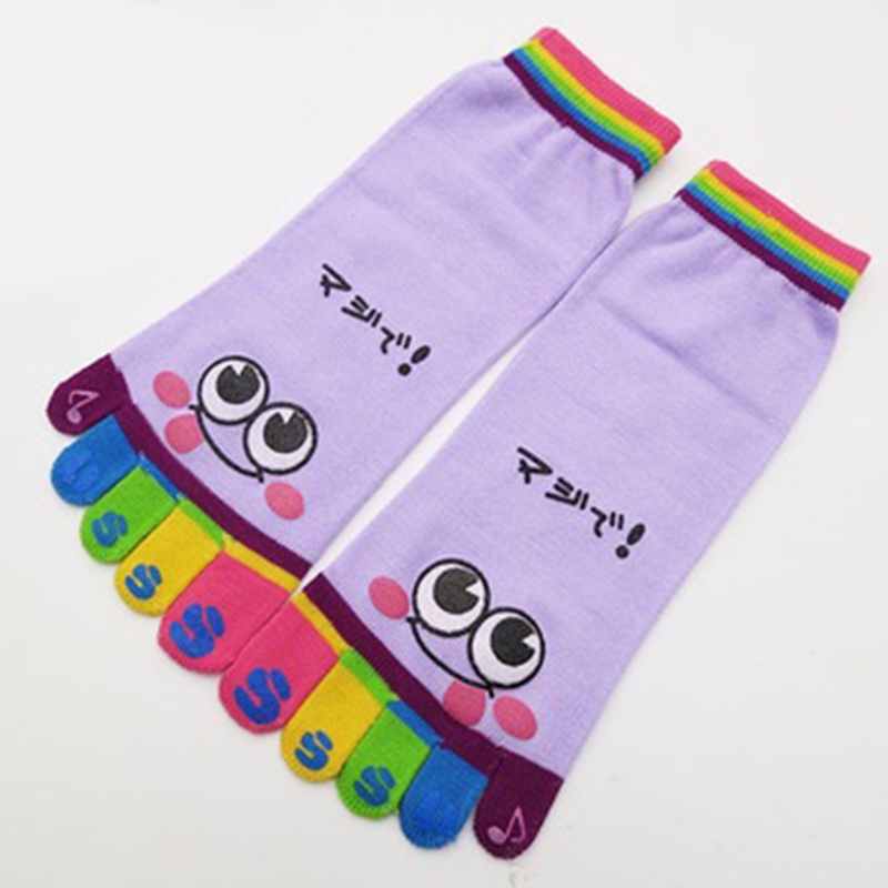 1 Đôi Tất Xỏ Ngón Họa Tiết Hoạt Hình Chất Lượng Cao Jp5