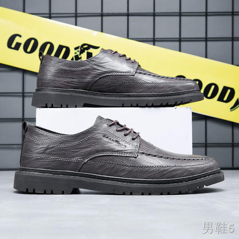 Giày da nam bình thường mới Goodyear công sở phong cách Anh brogue nhỏ2