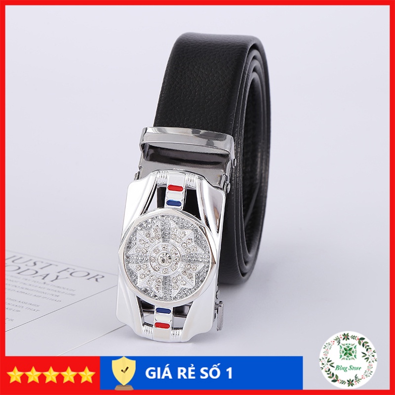 Thắt lưng mặt xoay nam thắt lưng nam cao cấp thời trang dây nịt da khóa tự động X003