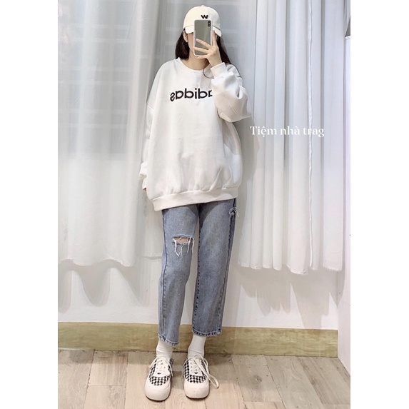 [Mã 12FASHIONSALE1 giảm 10K đơn 50K] sweater nỉ bông logo thêu | WebRaoVat - webraovat.net.vn