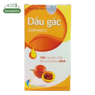 DẦU GẤC ISOPHARCO – GẤC NGUYÊN CHẤT BỔ SUNG THÊM DHA, HỖ TRỢ GIẢM LÃO HÓA ,NÂNG CAO SỨC ĐỀ KHÁNG