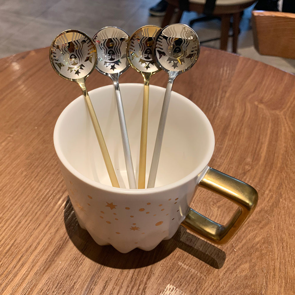 Muỗng sắt không gỉ in hoa văn trang trí cho nhà bếp