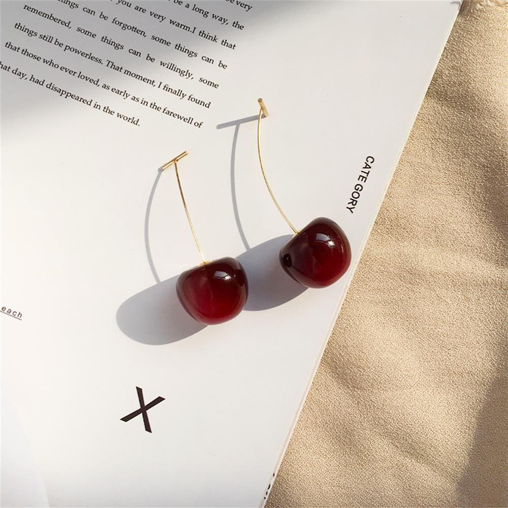 Bông Tai Hình Quả Cherry Phong Cách Bohemian Thời Trang Cho Nữ