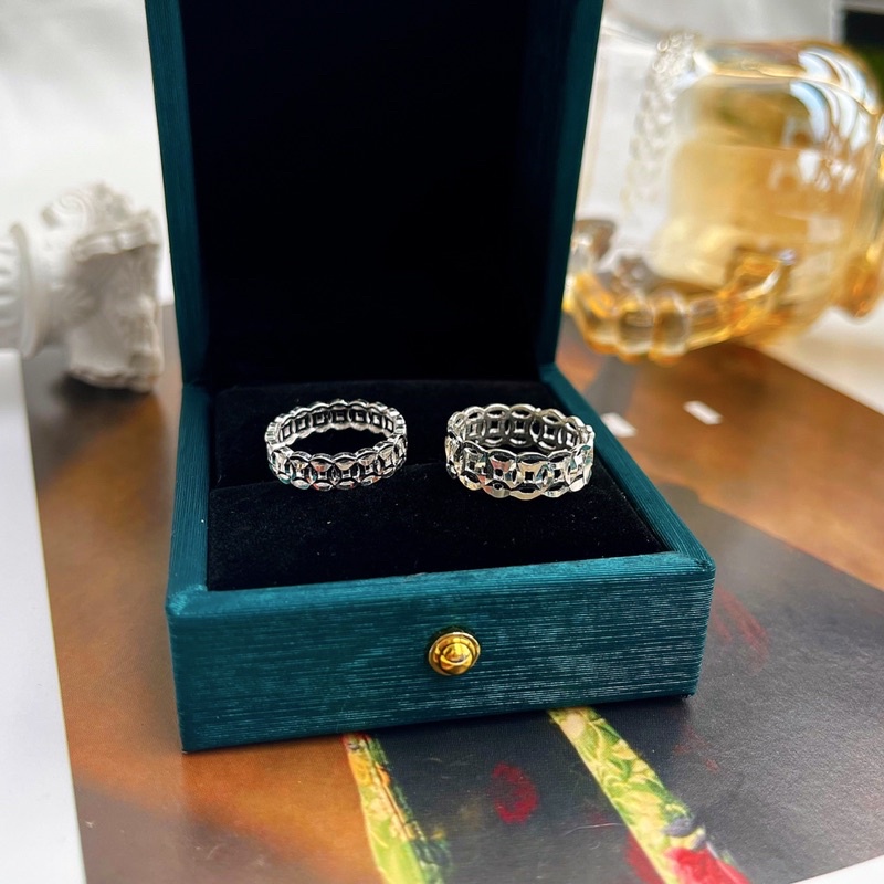 Nhẫn bạc nữ đồng xu trơn dày dặn K050 K035 - Trang sức MINA JEWELRY