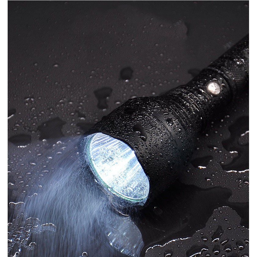 Đèn pin siêu sáng chống nước Mayor Wolf LY S015 pin cực trâu ⭐Tặng kèm bộ phụ kiện sạc và hộp đựng