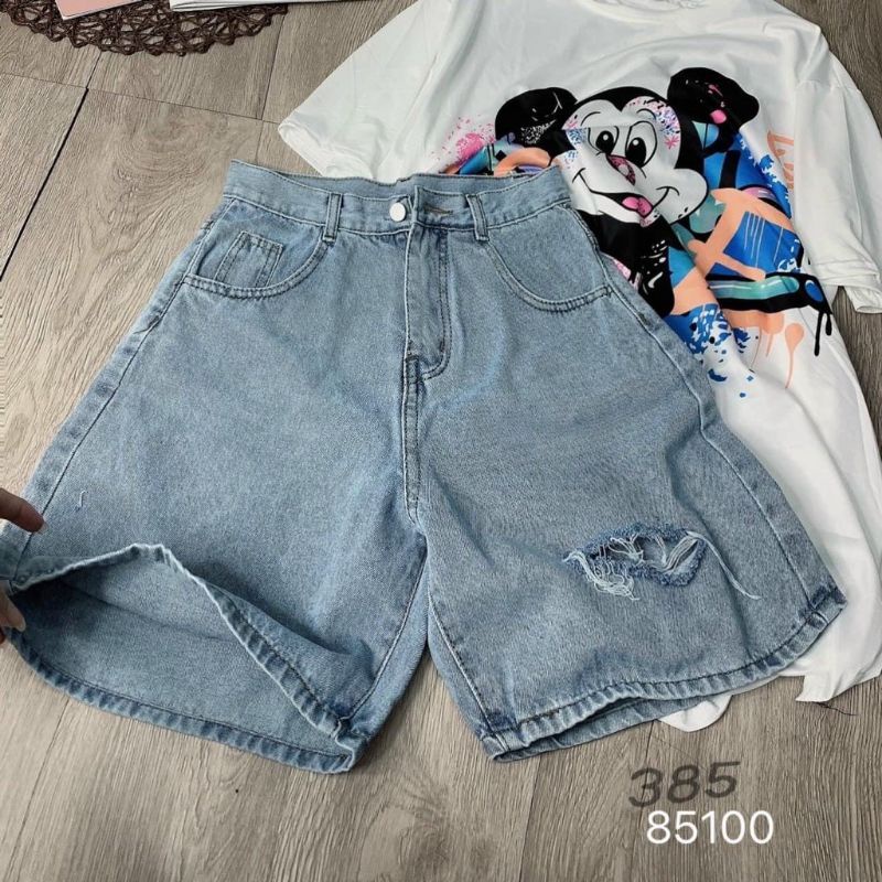 Jean Bigsize 30-35 Quần jean ngố lưng cao JN0346