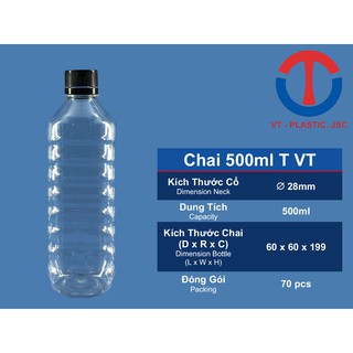 Chai 500ml nhựa thực phẩm - t vt
