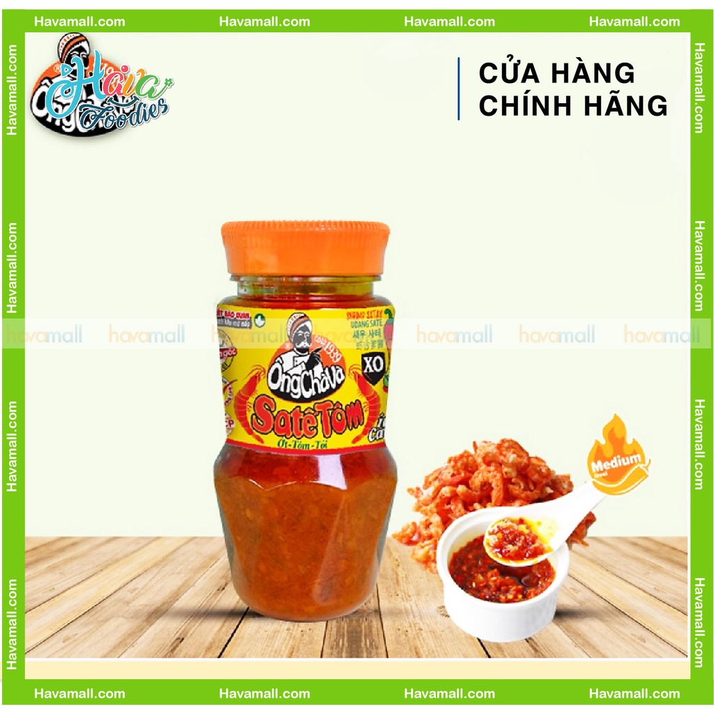 [HÀNG CHÍNH HÃNG] Sa Tế Tôm Ít Cay Ông Chà Và Hủ 90gr