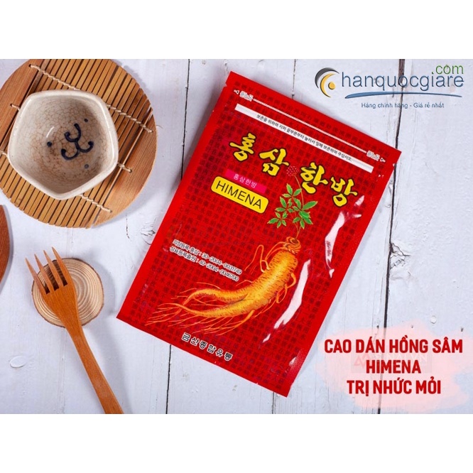 CAO DÁN HỒNG SÂM HIMENA đỏ Hàn Quốc - Túi 20 Miếng