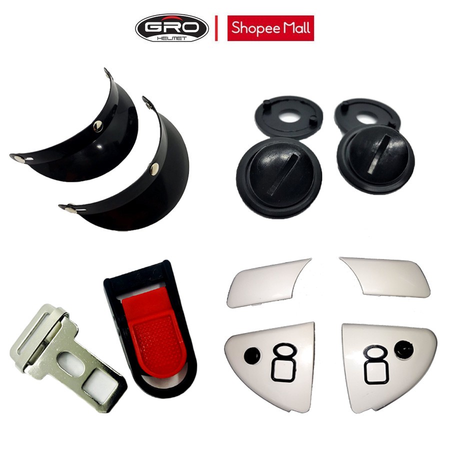 Bộ phụ kiện mũ bảo hiểm 3/4 đầu, mũ honda, mũ nửa đầu các loại
