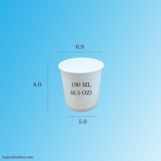 50 ly giấy 190ml 6.5 oz