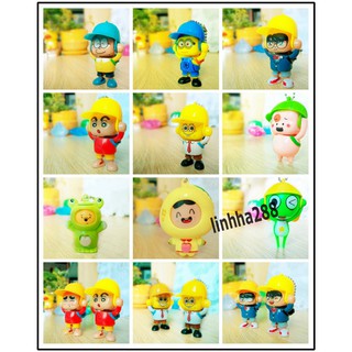 (sỉ 9k) -Móc khóa chibi hình búp bê thay đổi khuôn mặt-Móc khóa cảm xúc-Móc khóa chibi thay đổi khuôn mặt