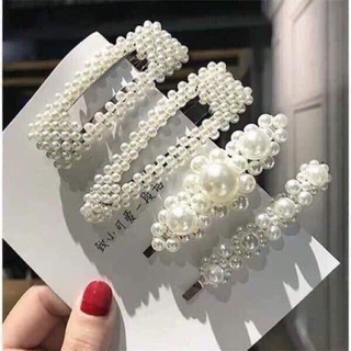 Set kẹp tóc đính hạt 4 chi tiết