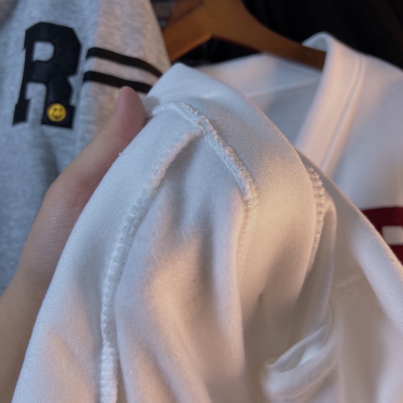 Áo Khoác Cardigan Nỉ Ngoại Nút To_Thêu R Tay 2 Sọc_Chất Nỉ Ngoại Bông Dày Dặn Mịn Không Xù Lông_Áo Form Rộng Unisex_AK48