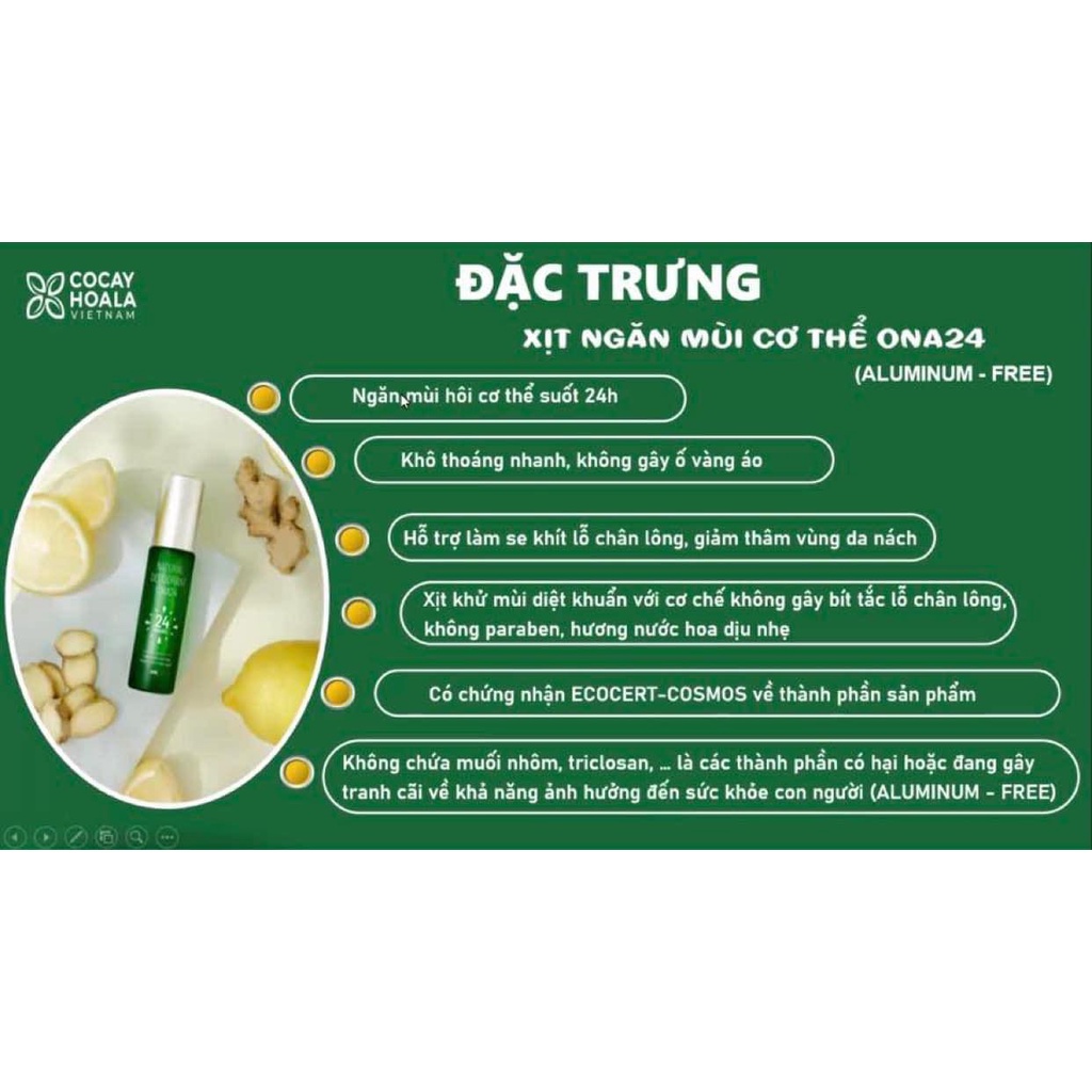 Xịt ngăn mùi cơ thể ONA24