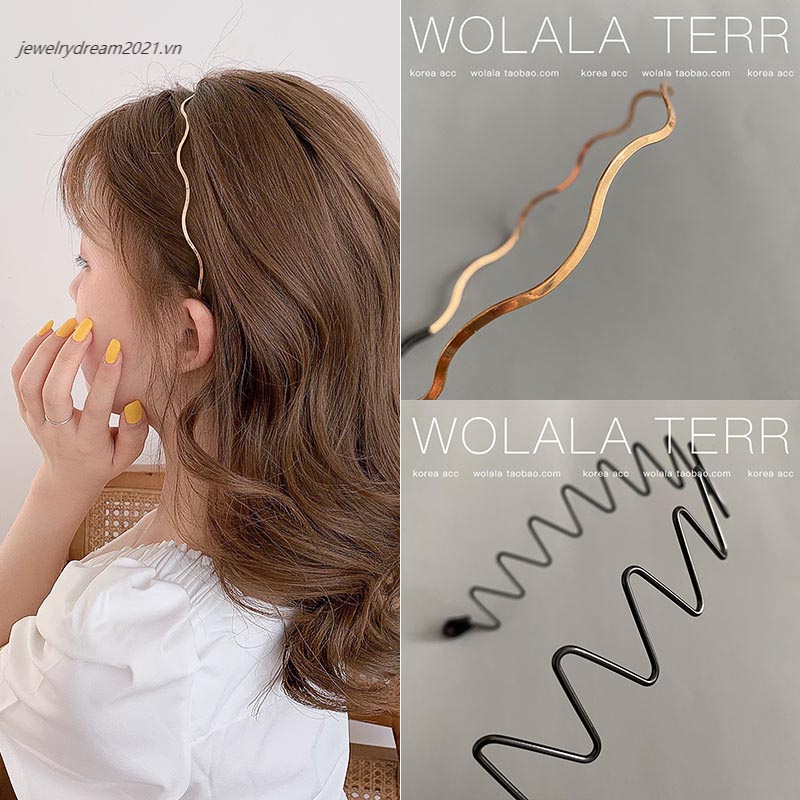 Cài tóc hình gợn sóng xinh xắn phong cách thời trang Hàn