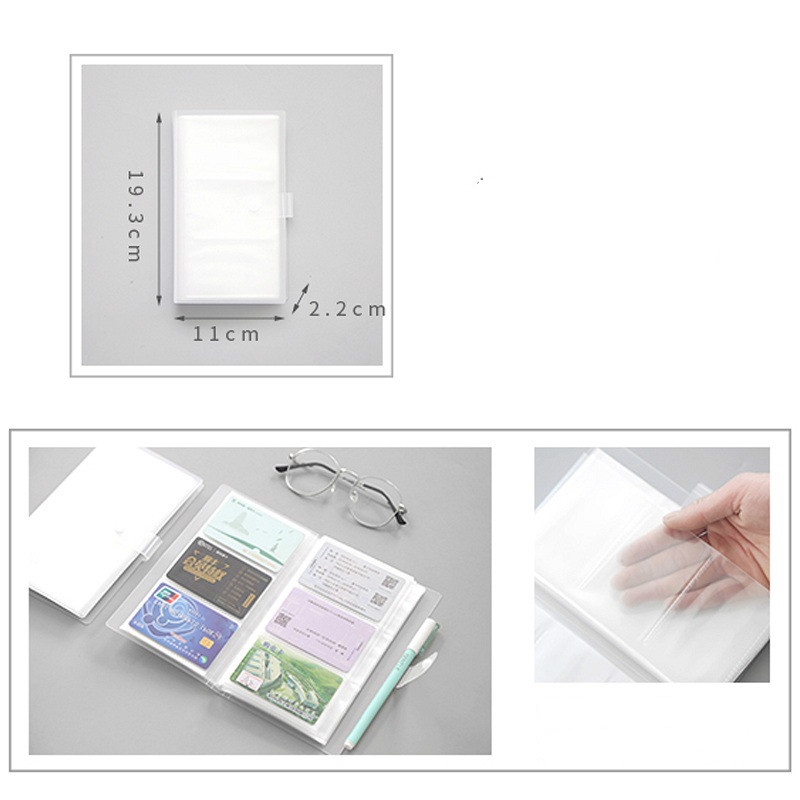 Lomo Cards Holder Case 240 Photocards Organizer Bag Clear Name ID Credit Card Book Keeper