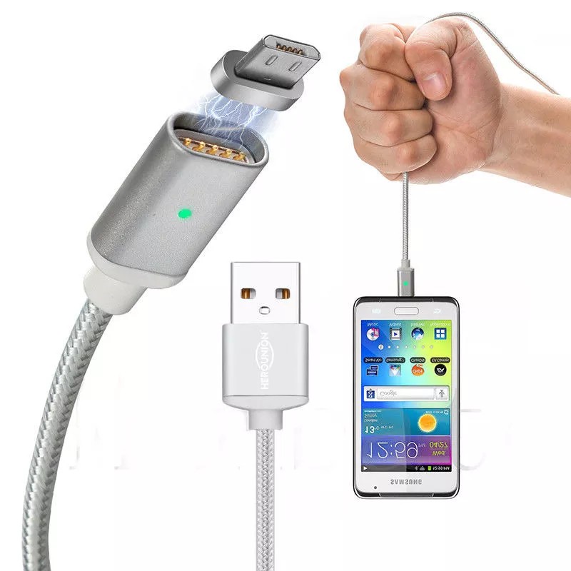 Cáp Sạc Nam Châm Usb Loại C / Micro Usb / Ios 3 Trong 1 Cho Điện Thoại