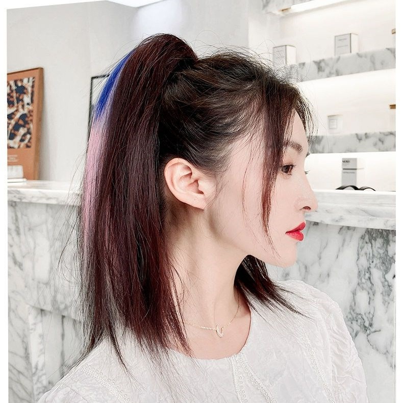 Tóc Giả Đuôi Ngựa Thẳng Dài Nhiều Màu Sắc Thời Trang Dành Cho Nữ