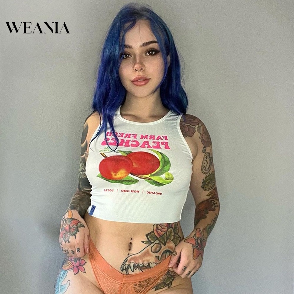 Áo Croptop Sát Nách Hoạ Tiết Hoạt Hình Quyến Rũ