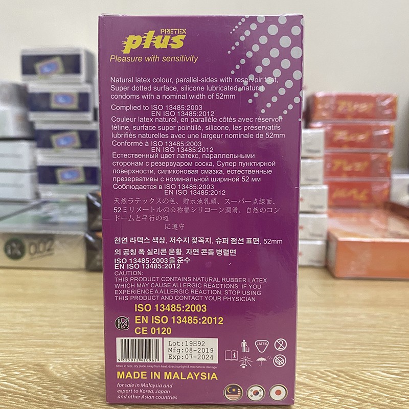 Bao cao su PRETEX PLUS ( Hộp 10 cái ) Chính hãng