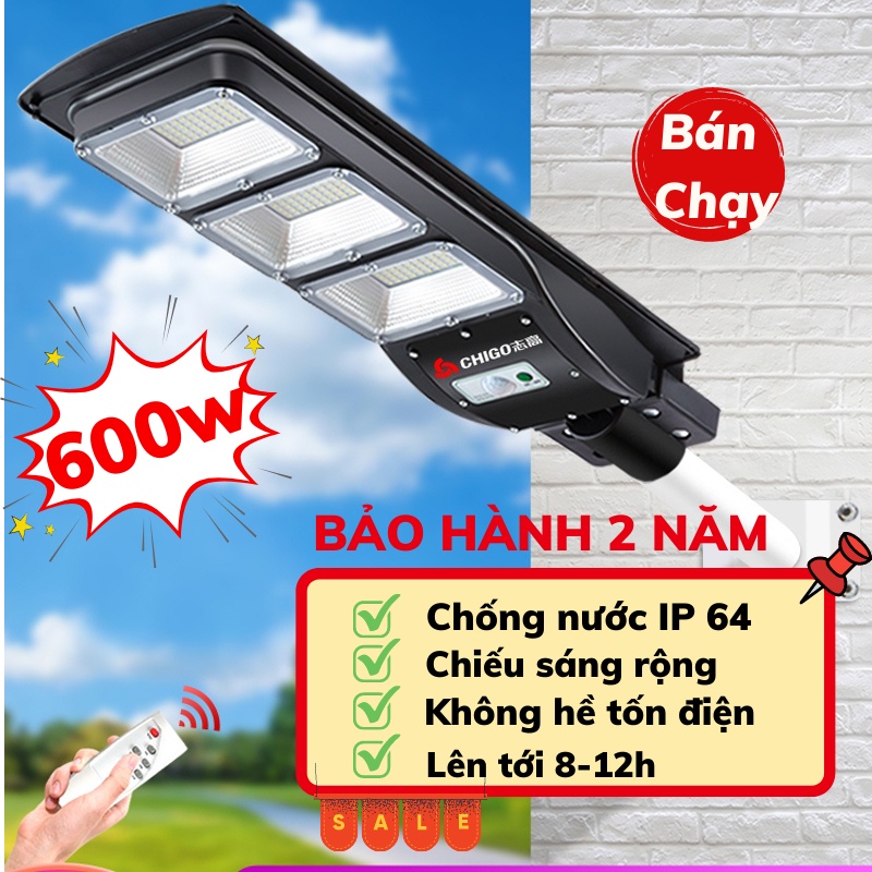 Đèn Năng Lượng Mặt Trời Sân Vườn Tiết Kiệm Điện Kèm Điều Khiển Đèn Led Akio