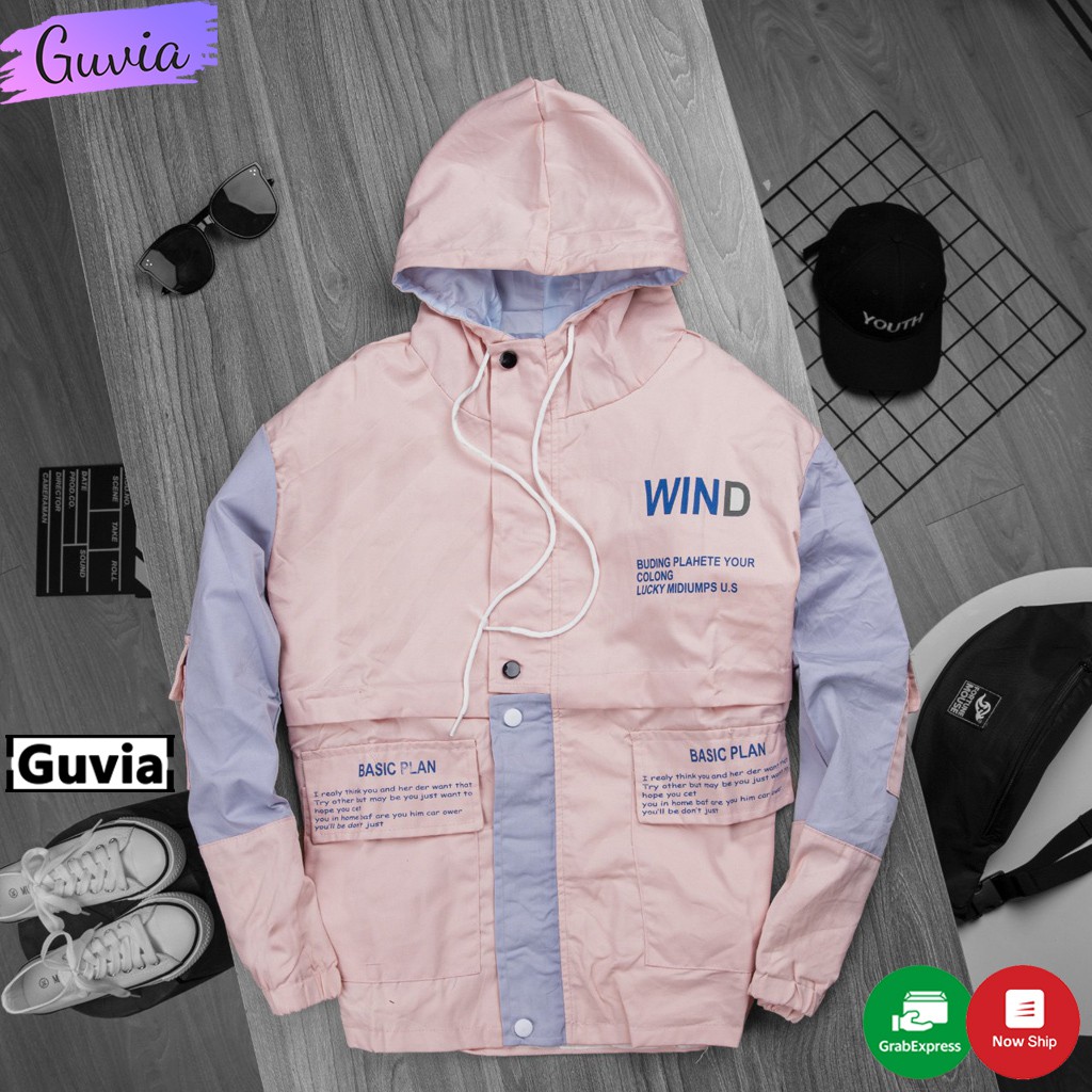 [Mã FAMARAL1 giảm 10K đơn 50K] Áo Khoác kaki WIN.P Nam Nữ Unisex Cao Cấp Áo Khoác Dù KaKi Cặp Đôi 2 Lớp Form Rộng Guvia