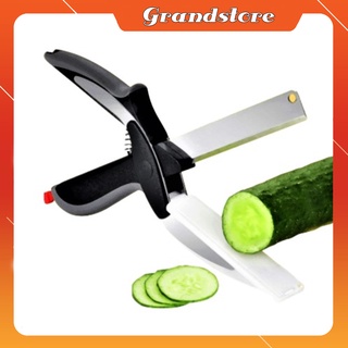Kéo cắt kết hợp thớt thông minh 2in1 clever cutter đa năng, tiện dụng, lưỡi thép không gỉ siêu bền, cán bọc nhựa