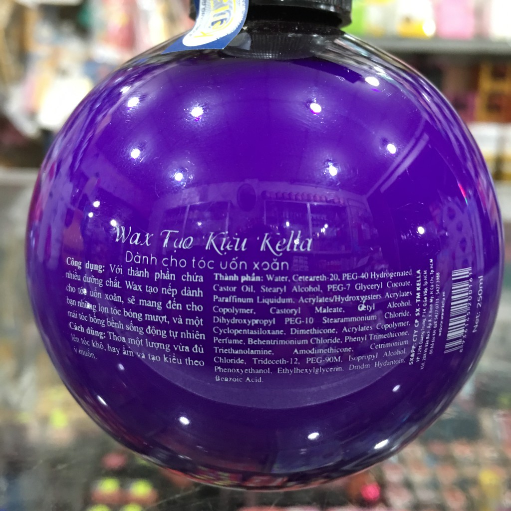 Wax tạo kiểu cho tóc uốn xoăn Kella 250ml