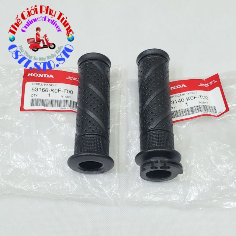Cặp bao tay Cub 125 dùng chung nhiều loại xe zin Honda Thái Lan - 53166-K0F-T00/ 53140-K0F-T00