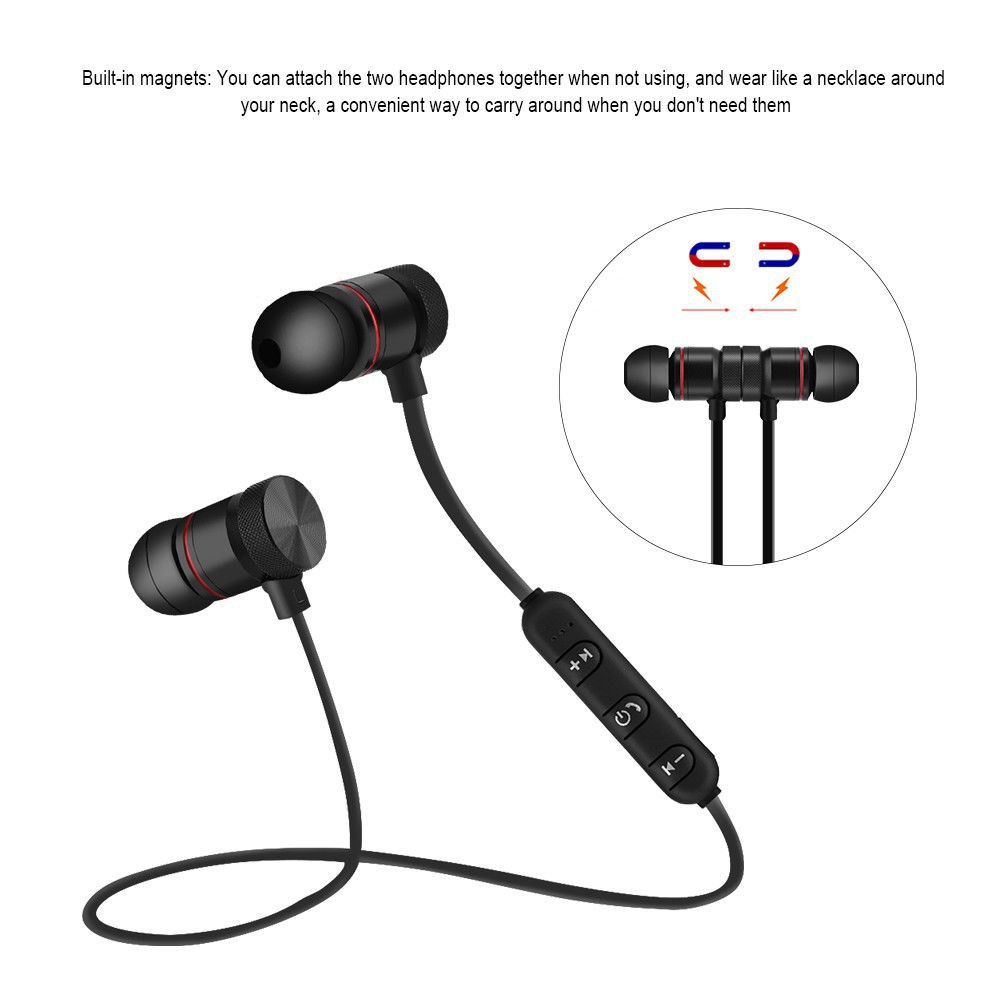 Sale 70% Tai nghe nhét tai kết nối bluetooth 4.1 không dây cho IPhone Samsung, Black Giá gốc 183,000 đ - 102B20