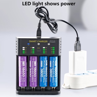 Bộ sạc pin điện 1.2v 2a 4 ngăn cho 18650 aa / aaa