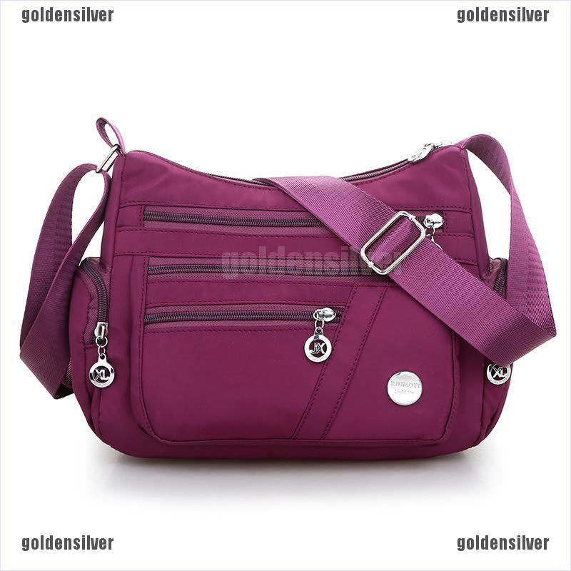 Túi Đeo Vai Bằng Nylon Chống Nước 6 Màu Tùy Chọn Thời Trang Cho Nữ