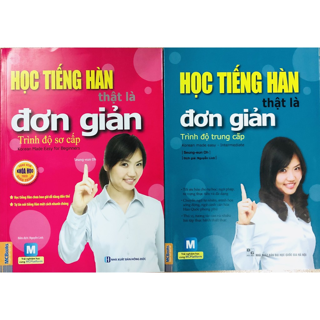 Sách - Combo Học tiếng Hàn thật là đơn giản trình độ (sơ cấp + trung cấp)