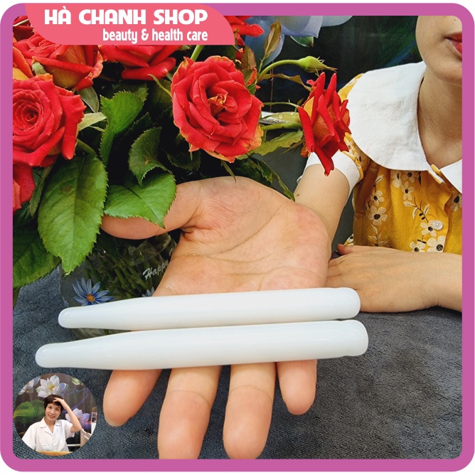 Bút Đá Ấn Huyệt Massage Vùng Mặt Màu Trắng Đẹp Bút Nhấn Huyệt Massage Mắt Dụng Cụ Spa Làm Đẹp