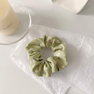 🌼Chun cột tóc vải scrunchie kẻ caro hoa cúc