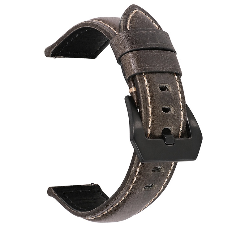 Dây đồng hồ nam da bò thật BO-13 dày dặn, kiểu dáng thể thao size 20/22/24 dùng được cho đồng hồ thông minh