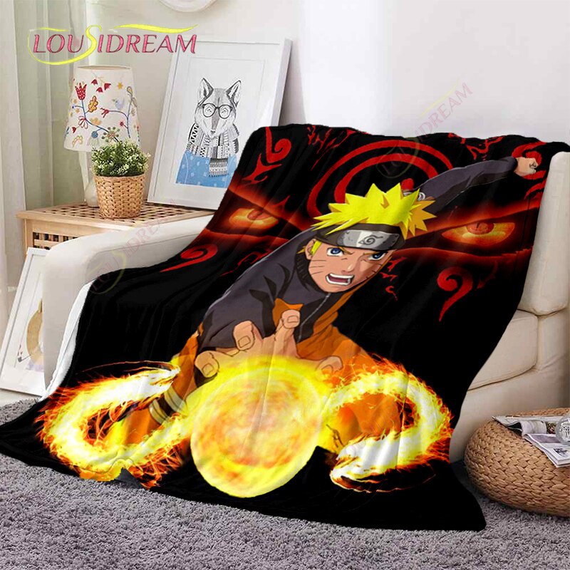 Chăn Len Nỉ Nhẹ Mềm Mại Nhẹ In Họa Tiết Hoạt Hình Naruto Cho Phòng Khách/ Phòng Khách