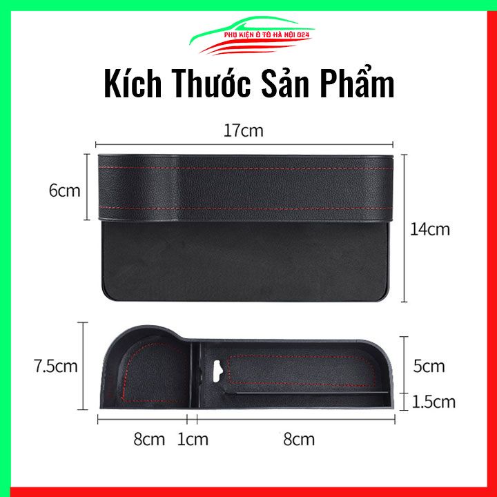 Khay đựng đồ đa năng cắm khe ghế ô tô hộc để đồ cao cấp trên xe hơi